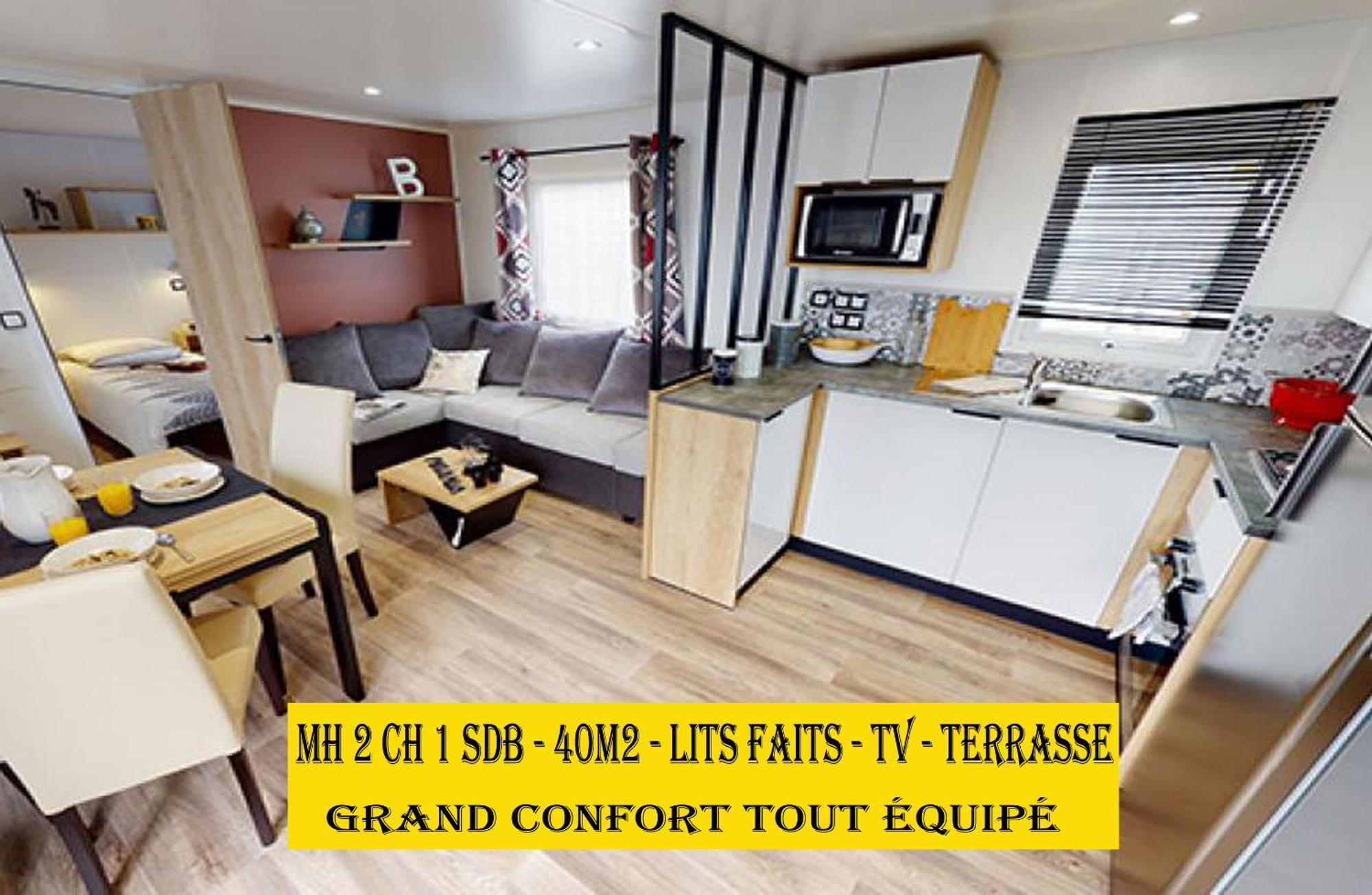 Mh6Pers-2Ch-1Sdb-Lits Faits-40M2-Terrasse-Tv--Grand Confort-Empl Calme-Kerlann Pont-Aven Eksteriør billede